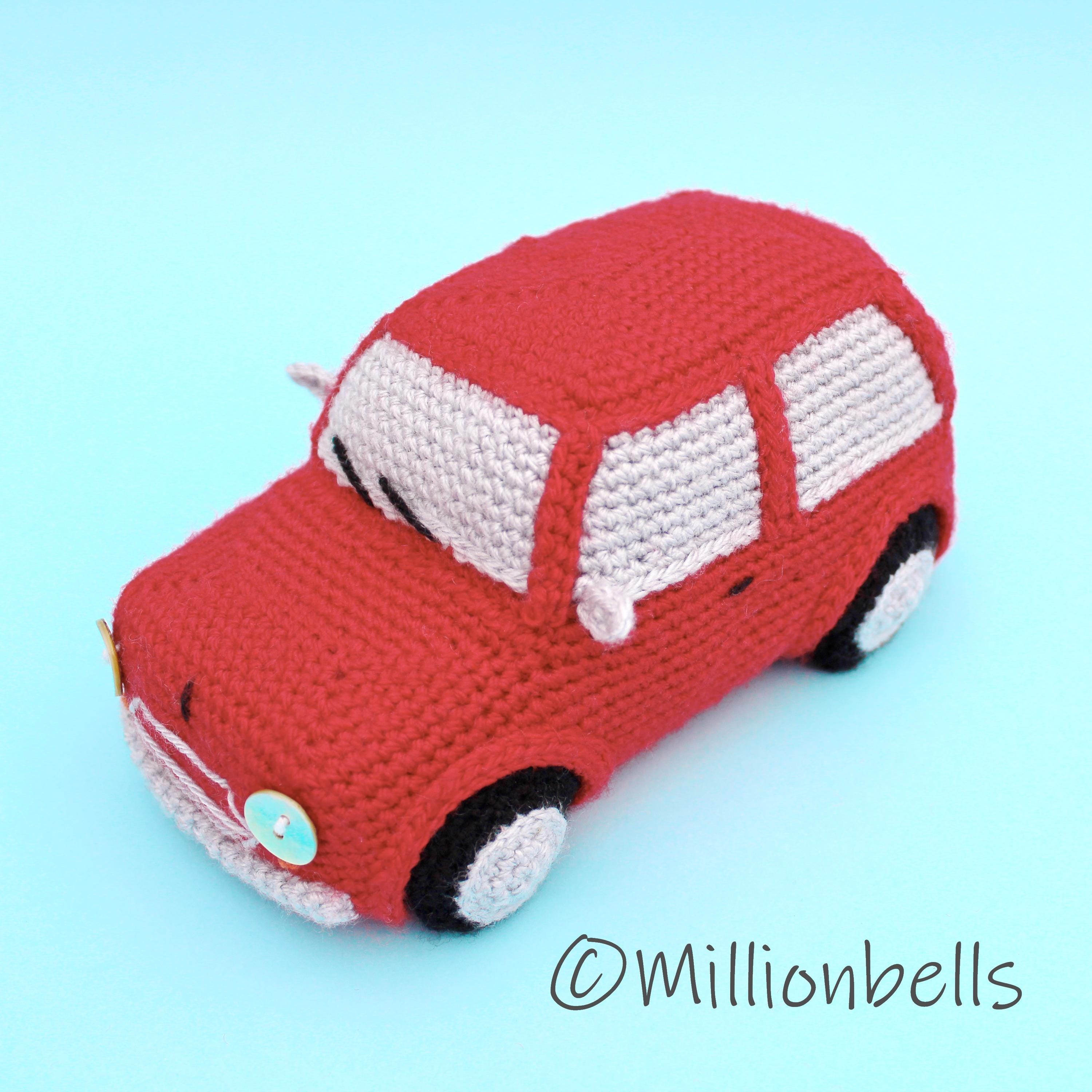 Amigurumi Classic Mini Cooper Inspired Car CROCHET PATTERN PDF Toy Home Decor Plush