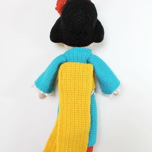 Amigurumi Geisha PDF CROCHET PATTERN Doll Toy Maiko Kokeshi Orient image 7