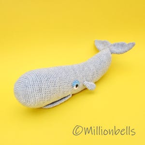 Patrón de ganchillo Amigurumi PDF Juguete de ballena Animal marino Cachalote Pez
