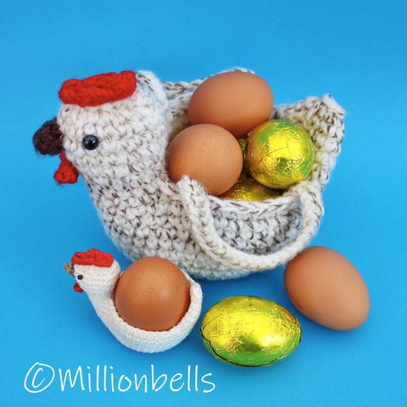 Chicken Egg Holder Cosy Easter Spring Amigurumi PDF Crochet Etsy