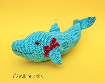 Dolphin Amigurumi CROCHET PATTERN PDF Sea Animal Baby Gift Soft Toy Plushie Fish
