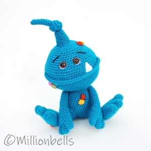 Spots The Monster Amigurumi Crochet Pattern PDF DIY Animal Alien Soft Toy Baby Gift