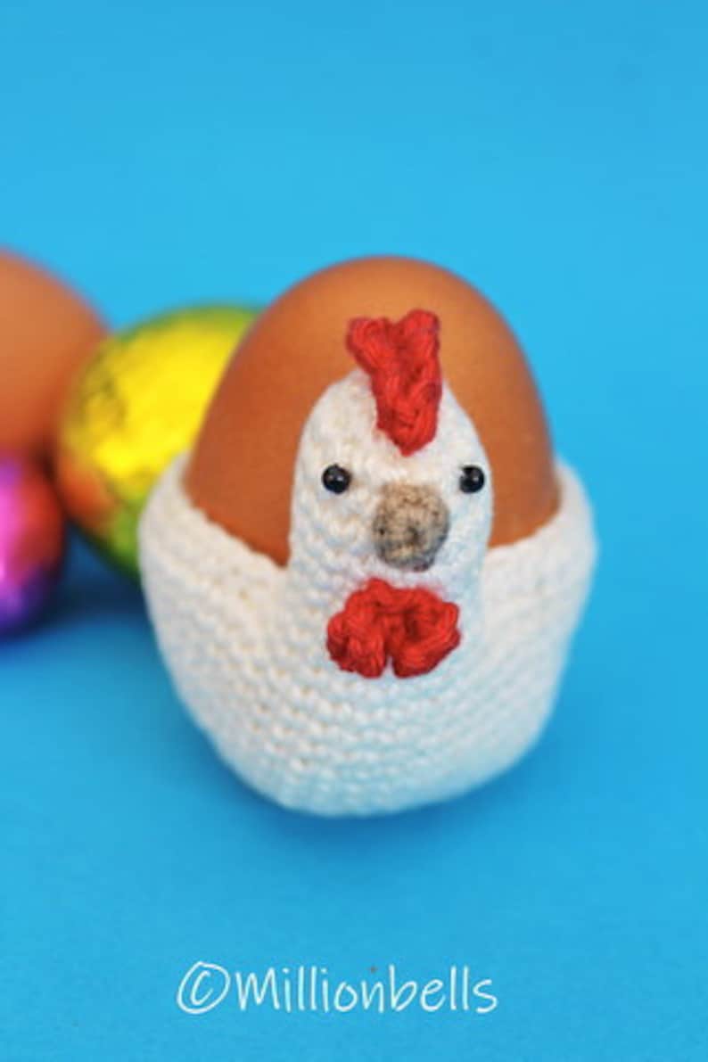 Chicken Egg Holder Cosy Easter Spring Amigurumi PDF Crochet Etsy