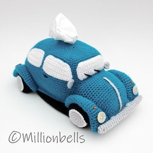 Tissue Holder Classic Beetle Crochet Pattern PDF Home Decor Vintage Retro Car image 8