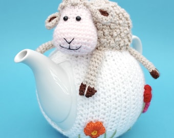 Tea Cosy Sheep PDF CROCHET PATTERN Spring Easter Animal Teapot Cover