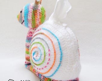 Snail Tissue Holder Crochet Pattern PDF Cosy Box Cover Amigurumi Animal