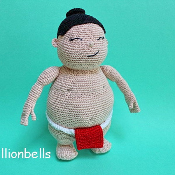 Amigurumi Sumo Wrestler Doll CROCHET PATTERN PDF Toy Japanese Asian Kawaii Sports