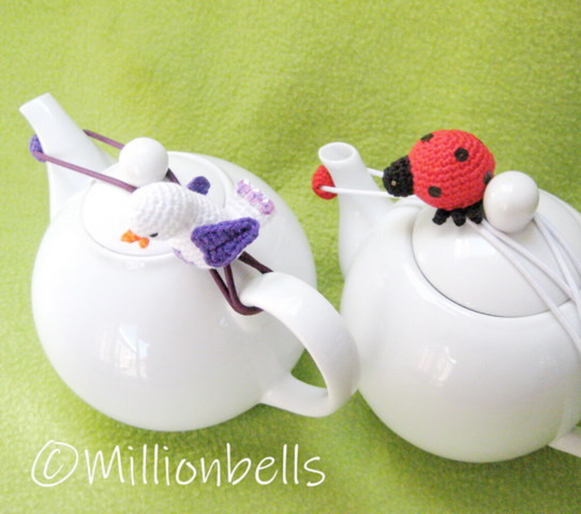 CROCHET PATTERN Tea Drip Catchers Coffee PDF Ladybug Owl Etsy Canada