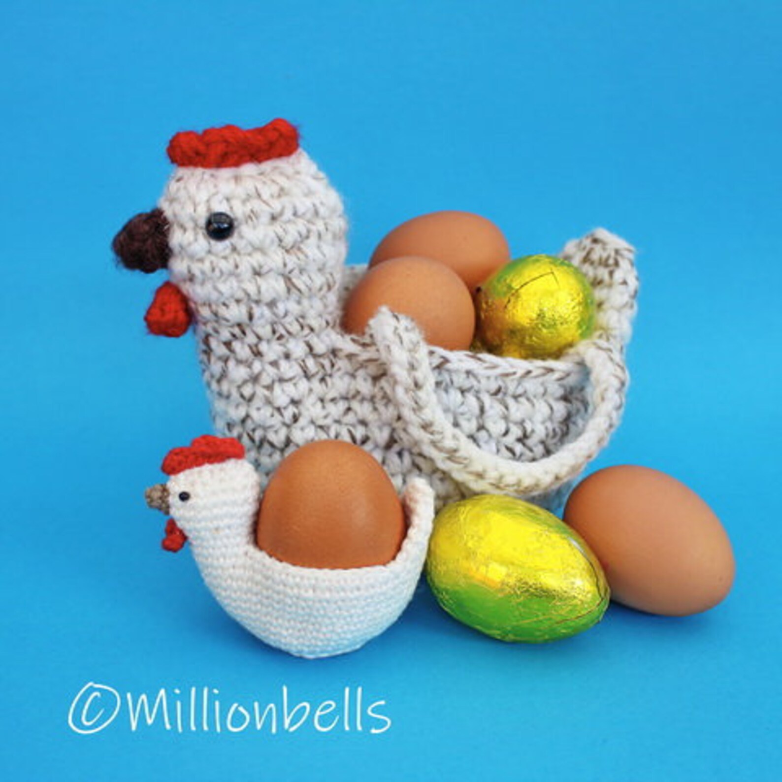 Chicken Egg Basket Bowl Easter Spring Amigurumi PDF Crochet Etsy