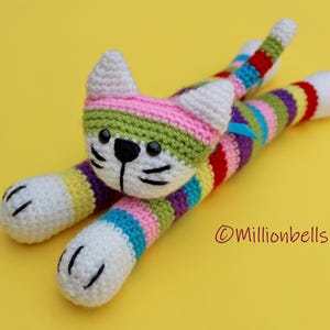 Cat Amigurumi CROCHET PATTERN PDF Striped Kitty Sock Cat Toy Animal