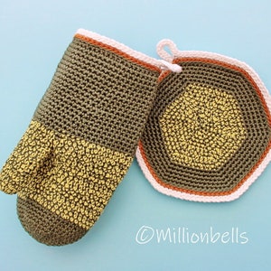 Owl Oven Mitt Pot Holder PDF CROCHET PATTERN Mittens Kitchen Decor image 10