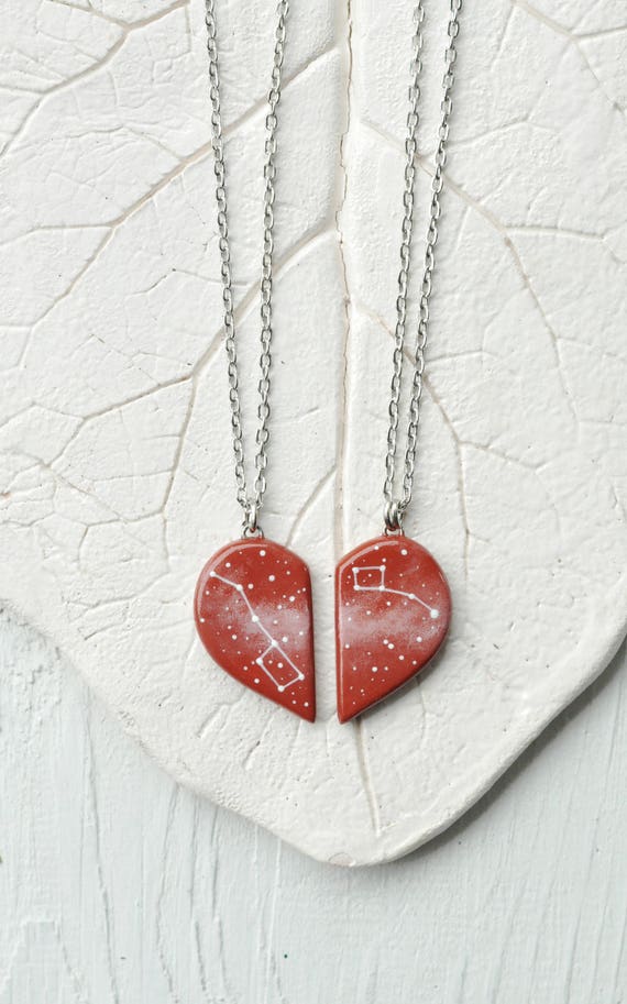 boyfriend girlfriend necklaces half hearts