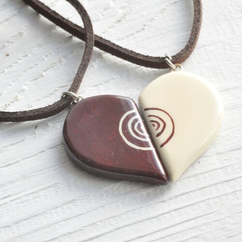 Half Heart Necklace Heart Pendant 
