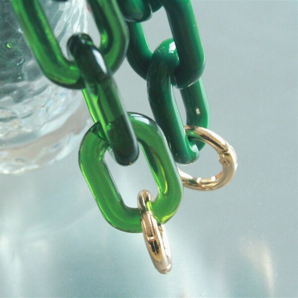 Green Series Acrylic Bag Chain, Purse Straps Chain