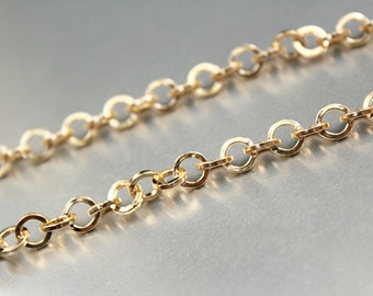 feet gold chain link aluminum open 5mm circle per flat