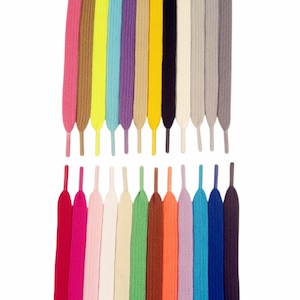 Cordones planos de algodón de 9 mm, 24 colores, cordón para sudadera con capucha, 1 par.