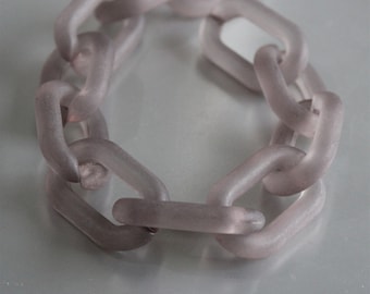 20pcs Big Matte Grey Oval Acrylic Chunky Chain Links,Translucent Plastic Chain Links, Open Link ,Size 40mmx25mm,SV022
