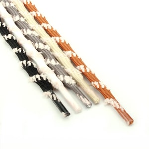 5mm Round Speckled Heavy Duty  Shoelaces, Two-tone Hiking Shoe Laces