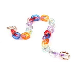 Clear Candy Color Acrylic Bag Chain, Purse Straps Chain, Craft Multifunctional Decor Chain