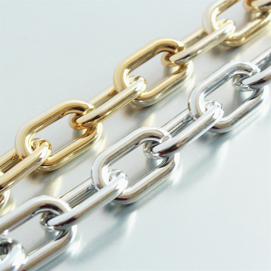 50pcs Gold Silver Acrylic Oval Chain Links,plastic Chain Links ...