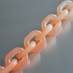 40pcs Gradient Color Acrylic Oval Chain Links, Plastic Chain Links, Necklace Chain Links, Open Link ,Size 24mmx18mm