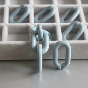 40pcs Morandi color Oval Acrylic Chain Links,Plastic Chain Links,Open Link ,Size 30mmx19mm