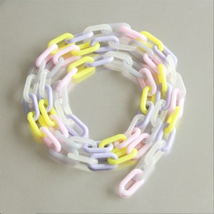 3feet Oval Acrylic Chain,Top Quality Plastic Chain, Necklace Eyeglass Chain, Open Link, Size 20mmx11mm
