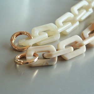 Ivory Acrylic Bag Chain, Purse Straps Chain