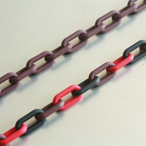 3feet Vintage Matte Oval Acrylic Chain,Top Quality Plastic Chain, Necklace Eyeglass Chain,Per Link Size 20mmx11mm