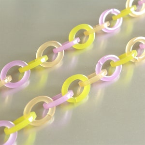 3feet Mixed Oval Acrylic Chain,Acetate Acrylic Jewelry Chain, Top Quality Eyegalss Chain,Size 19mmx15mm