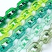 50pcs Chunky Clear Green Series Oval Acrylic Chain Links, Plastic Chain Links, Open Link ,Size 31mmx19mm, SV056 