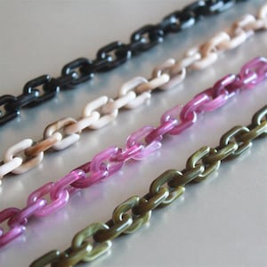 Tiny Oval Tortoiseshell Acrylic Chain Links,Quality Plastic Chain Links,Necklace Eyeglass Chain Links, Open Link,100pcs, Size 14mmx9mm