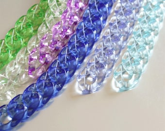 Cadena de acrílico transparente, cadena de plástico para bordillos