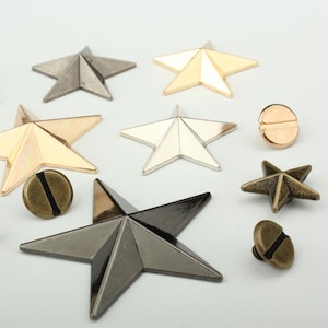 Star Studs Rivets, 10 Sets