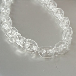 Clear Acrylic Cuban Link Chain  Cuban link chain necklaces, Cuban