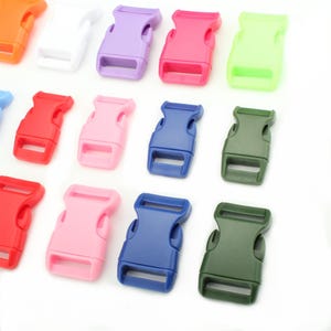 Quality Plastic Quick Release Buckle, Strap Buckle, 12 Colors, 1 Pair