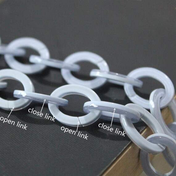 50pcs Vintage Blue Acetate Acrylic Oval Chain Links,Plastic Jewelry Chain Links,Top Quality Size 19mmx15mm