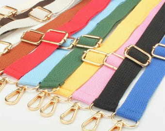 Canvas Cotton Adjustable Crossbody Purse Straps, 25mm Width