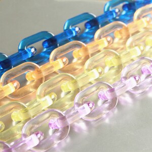 40pcs Top Quality Clear Oval Acrylic Chain Links, Plastic Chain Links, Open Links ,Size 31mmx19mm