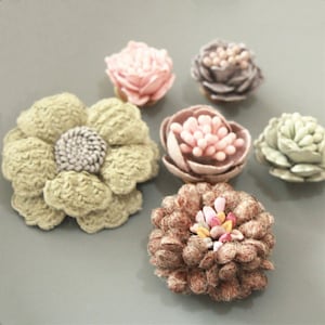 Morandi Color Flower Earring Charms, Necklace Pendants,1 Pair
