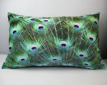 PROMOTE Velvet Peacock Pillow Cushion Cover Double Sides Artwork