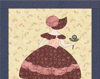 Sunbonnet Sue Quilt Pattern/Bonnet Girl Quilt Pattern - Instant Download - 12" square quilt pattern - Digital pdf pattern