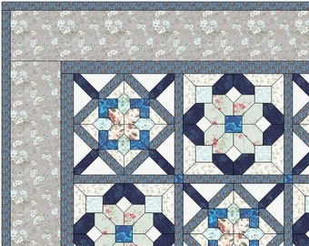 English Paper Piecing (EPP) Quilt Pattern/Digital PDF/Ruby Lane/printable templates/modern patchwork