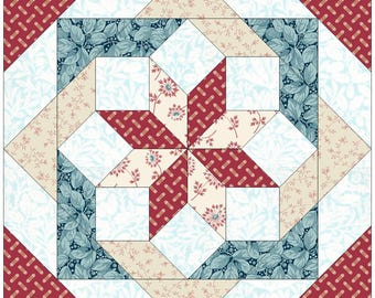 Rolling Star Quilt Block Pattern | English Paper Piecing (EPP) PDF | 3 Sizes | Printable Templates | Instant Download