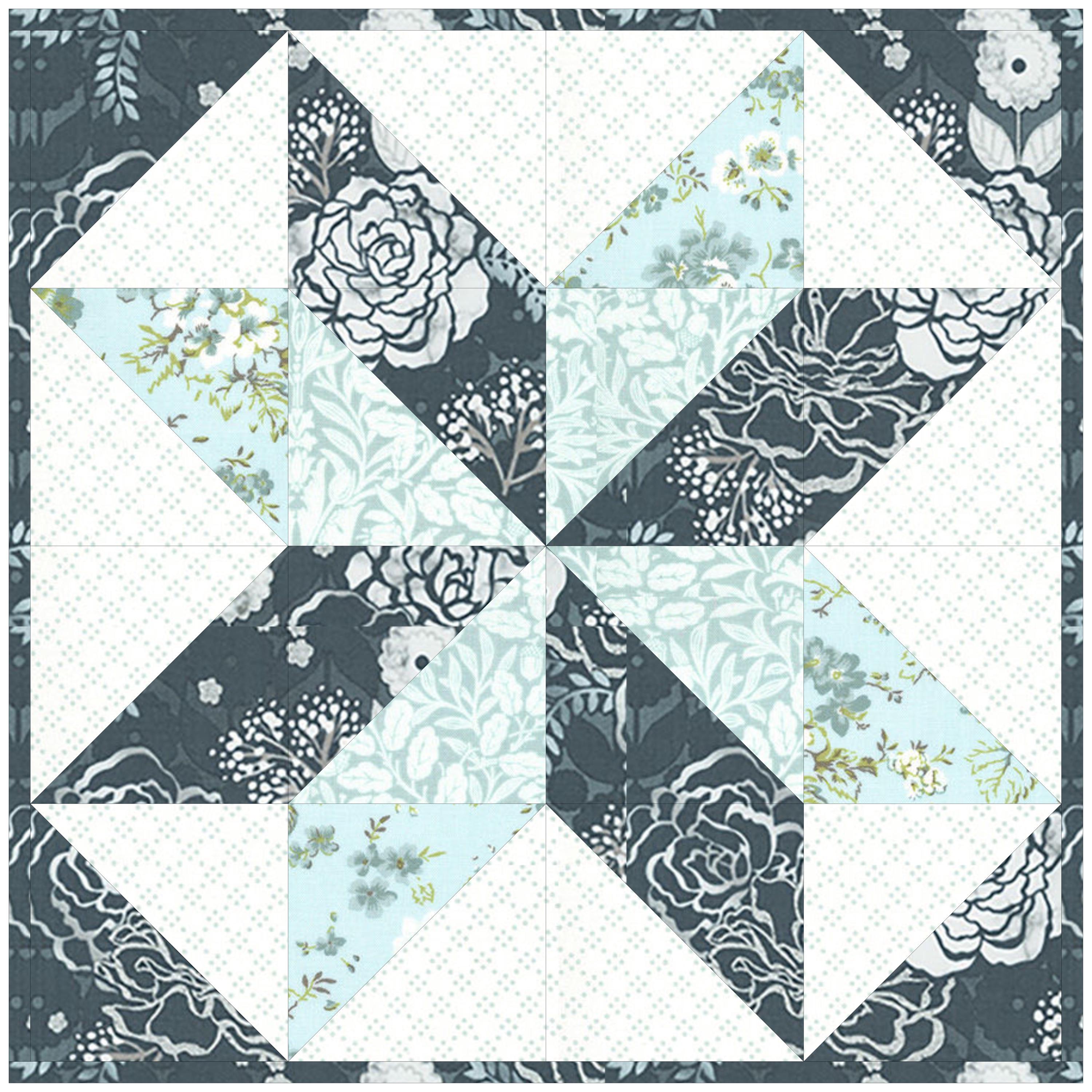 Star Quilt Block Pattern | FPP Foundation Paper Piecing PDF | 7 Sizes ...