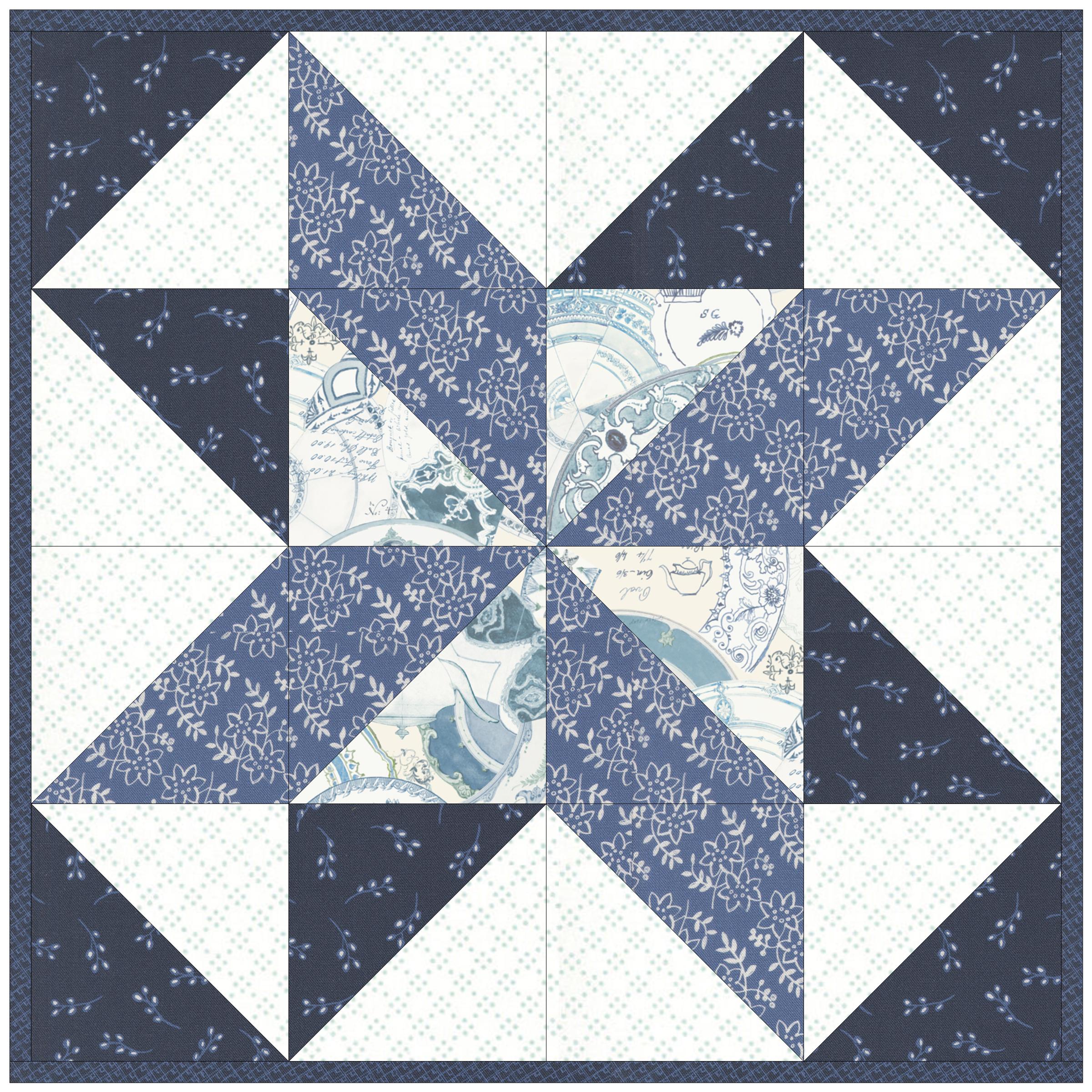 Star Quilt Block Pattern | FPP Foundation Paper Piecing PDF | 7 Sizes ...