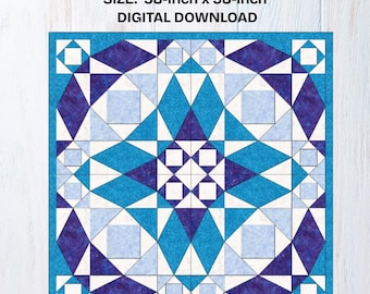 Storm at Sea Quilt Pattern – 38" Wall Hanging (PDF Pattern)