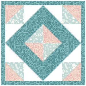 FPP Quilt block - Foundation Paper Piecing Pattern, Mosaic Quilt Block, PDF Download, Multiple Sizes