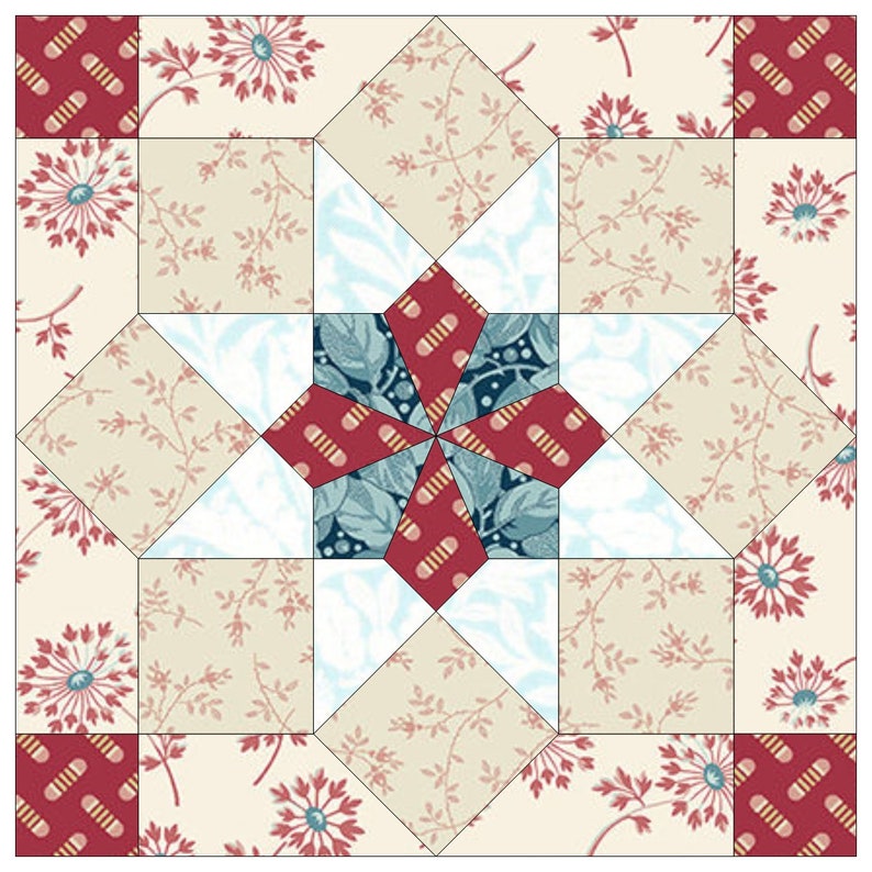 EPP Quilt Pattern PDF Printable Templates Single Block / Etsy UK