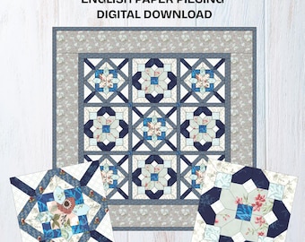 Ruby Lane Quilt Pattern: English Paper Piecing Pattern with Printable Templates (PDF Download)